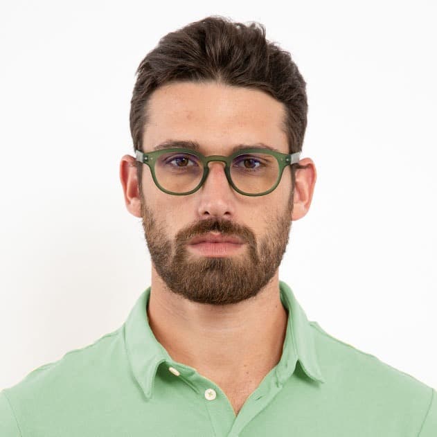 ochelari lumina albastra ochelari vedere bărbați - verde - frontali