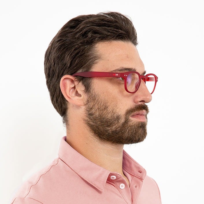 ochelari lumina albastra ochelari vedere bărbați - rosie - laterali