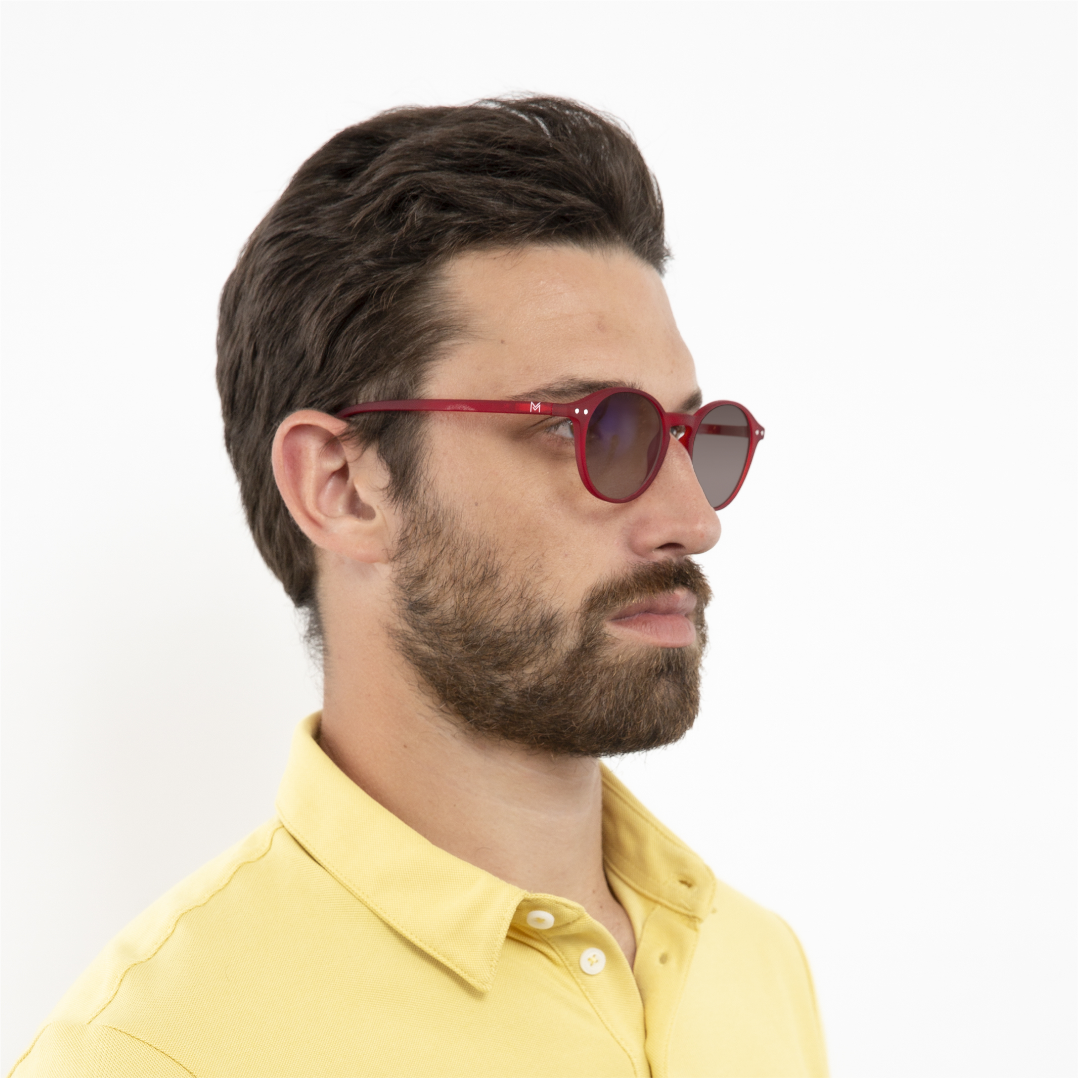 ochelari heliomati si tranzitie lentile maro barbati luca rosie profil rama